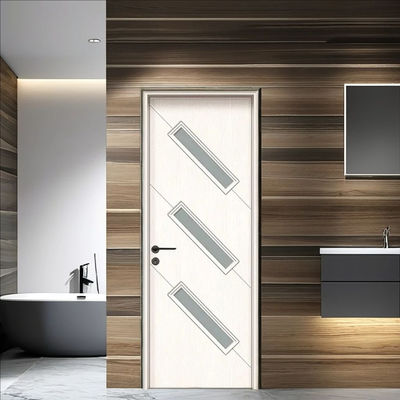 Un buen precio. Puerta de vidrio de WPC puerta hueca compuesta duradera construida con un 100% de marco de WPC ideal para interiores insonorizados y energéticos en línea