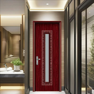 Puerta de vidrio WPC a prueba de termitas con resistencia superior a la humedad y a prueba de sonido para aplicaciones interiores