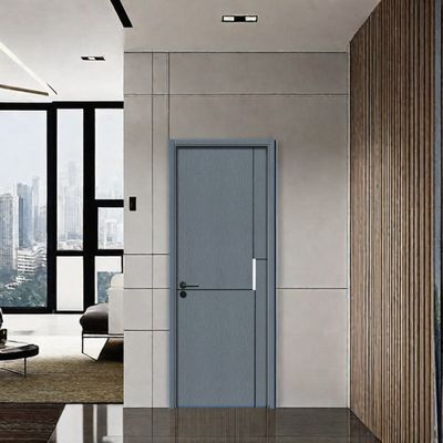 Puerta interior de WPC ecológica con propiedades insonorizadas y resistentes a la humedad para espacios residenciales y comerciales