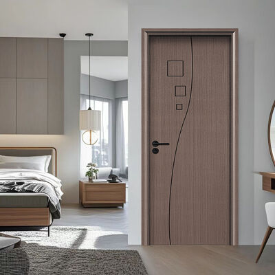 Puerta hueca de WPC (compuesto de madera y plástico) resistente al agua y a las termitas, con diseño de núcleo hueco para mayor durabilidad y rendimiento