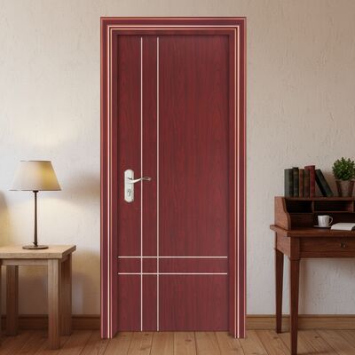 Puerta hueca WPC duradera de 2100 mm de largo, resistente a termitas e impermeable para aplicaciones interiores