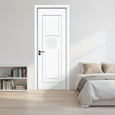 Puerta WPC para pintar, puerta interior ecológica con diseño insonorizado, resistencia a la humedad y tratamientos de superficie personalizables