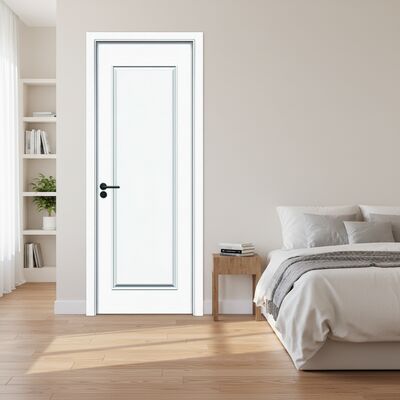 Puerta interior hueca de WPC resistente a la humedad diseñada para uso residencial y comercial con propiedades superiores de aislamiento térmico