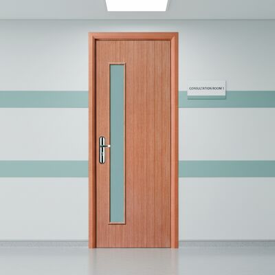 Puerta hueca de WPC energética con excelente aislamiento térmico y resistencia a la humedad ideal para varias aplicaciones de habitaciones interiores