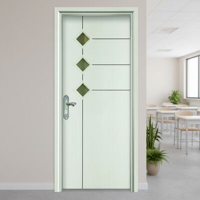 Un buen precio. Puerta de vidrio WPC Puerta compuesta duradera con núcleo hueco para aplicaciones interiores residenciales y comerciales en línea