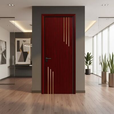Puerta hueca de WPC Puerta compuesta con bajo mantenimiento y alta durabilidad Adecuada para interiores residenciales y comerciales