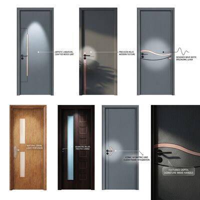 Un buen precio. Método de instalación de las puertas interiores con bisagras de plástico de madera compuesto WPC Material principal duradero WPC plástico adecuado para uso residencial comercial en línea