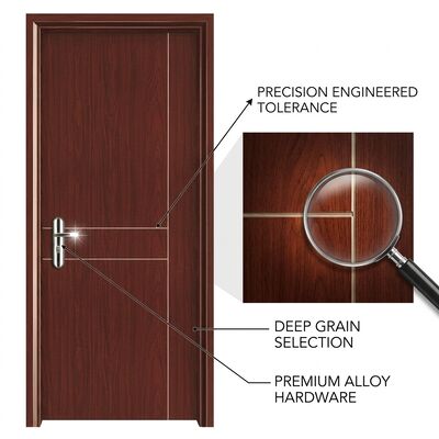 Un buen precio. Tiempo caliente Puerta interior WPC que ofrece aislamiento acústico de 30 dB y material principal Plástico WPC diseñado para espacios interiores en línea
