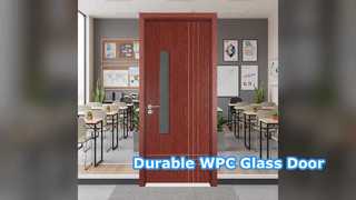 Puerta de vidrio WPC duradera, insonorizada y resistente al calor